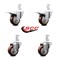 Service Caster 3 Inch Maroon Poly Swivel 7/8 Inch Square Stem Caster Total Lock Brakes, 2PK SCC-SQTTL20S314-PPUB-MRN-78-2-S-2 - alternate 2